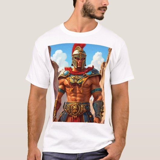 Cartoon gladiator t-shirt (Voorkant)