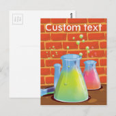 Cartoon Glass Science-apparatuur op een bank Briefkaart (Voorkant / Achterkant)