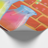 Cartoon Glass Science-apparatuur op een bank Cadeaupapier (Hoek)