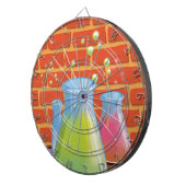 Cartoon Glass Science-apparatuur op een bank Dartbord (Voorkant Rechts)