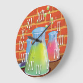 Cartoon Glass Science-apparatuur op een bank Grote Klok (Hoek)