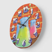 Cartoon Glass Science-apparatuur op een bank Grote Klok (Hoek)