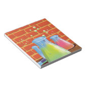 Cartoon Glass Science-apparatuur op een bank Notitieblok (Schuin)