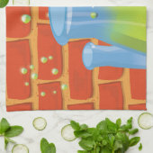 Cartoon Glass Science-apparatuur op een bank Theedoek (Gevouwen)