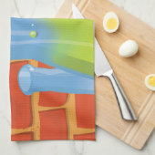 Cartoon Glass Science-apparatuur op een bank Theedoek (Quarter Fold)