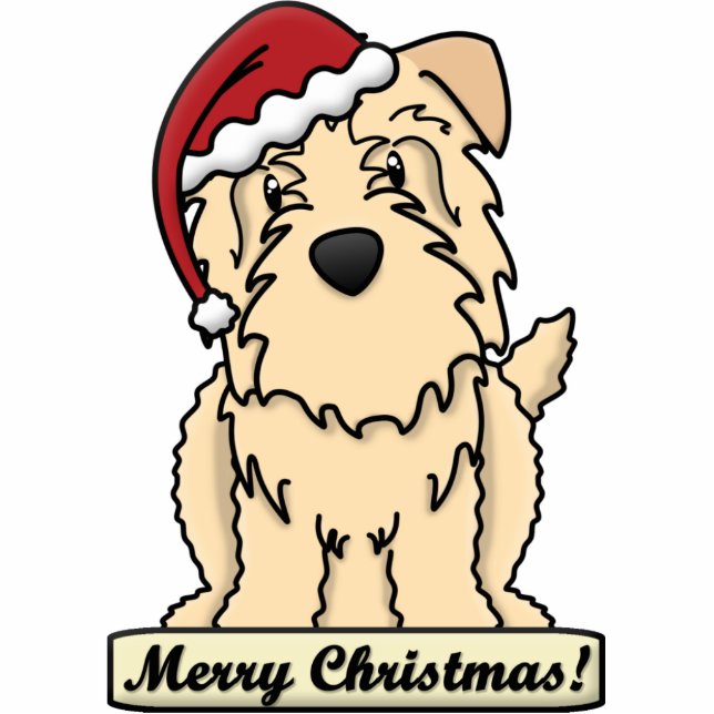 Cartoon Glen of Imal Terrier-kerstversiering Fotobeeldje Ornament (Voorkant)