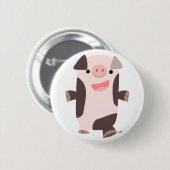 Cartoon glimlachen knop Varkens Ronde Button 5,7 Cm (Voorkant /achterkant)