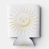 Cartoon glimlachen Sun Face Blikjeskoeler (Achterkant)