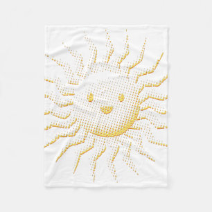 Cartoon glimlachen Sun Face Fleece Deken