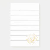Cartoon glimlachen Sun Face Lined Post-it® Notes (Voorkant)