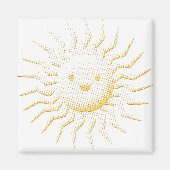 Cartoon glimlachen Sun Face Magneet (Voorkant)