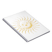 Cartoon glimlachen Sun Face Notitieboek (Rechterzijde)