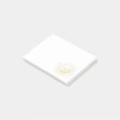 Cartoon glimlachen Sun Face Post-it® Notes (Schuin)