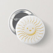 Cartoon glimlachen Sun Face Ronde Button 5,7 Cm (Voorkant /achterkant)