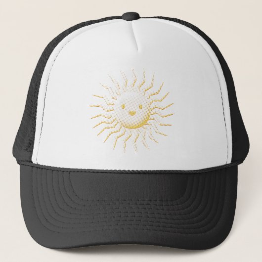 Cartoon glimlachen Sun Face Trucker Pet (Voorkant)