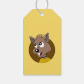 Cartoon glimlachende hyena cadeaulabel (Achterkant)