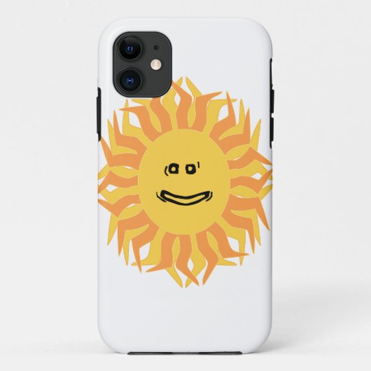 Cartoon Glimlachende Zon Grafische Verwisselbare K Case-Mate iPhone Case (Achterkant)