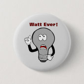 Cartoon gloeilamp ronde button 5,7 cm (Voorkant)