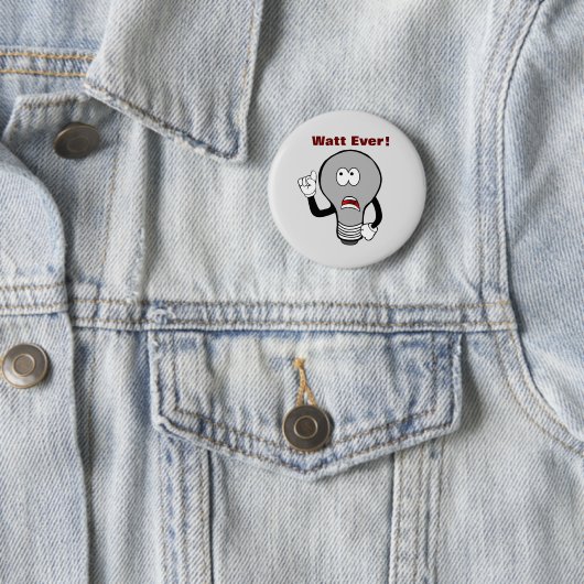 Cartoon gloeilamp ronde button 5,7 cm (In situ)