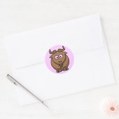 Cartoon Gnu Ronde Sticker (Envelop)