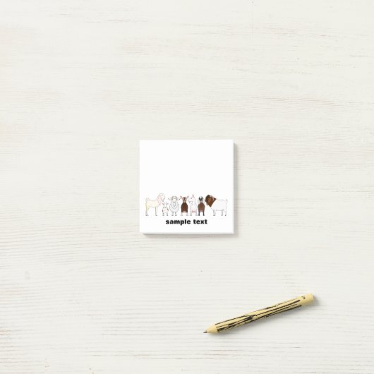 cartoon goat group post it post-it® notes (Op bureau)