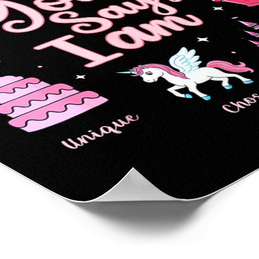 Cartoon God Say I Am Princess Girl Kids Poster (Hoek)