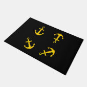 Cartoon Golden Boat Anchor Set Deurmat (Schuin)