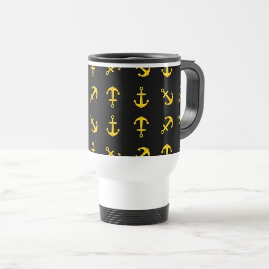 Cartoon Golden Boat Anchor Set Pattern Reisbeker (Voorkant rechts)