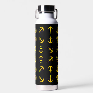 Cartoon Golden Boat Anchor Set Pattern Waterfles