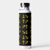 Cartoon Golden Boat Anchor Set Pattern Waterfles (Rechts)