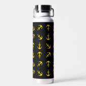 Cartoon Golden Boat Anchor Set Pattern Waterfles (Achterkant)
