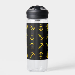 Cartoon Golden Boat Anchor Set Pattern Waterfles