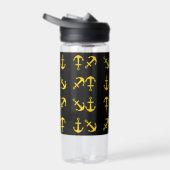 Cartoon Golden Boat Anchor Set Pattern Waterfles (Rechts)
