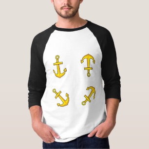 Cartoon Golden Boat Anchor Set T-shirt