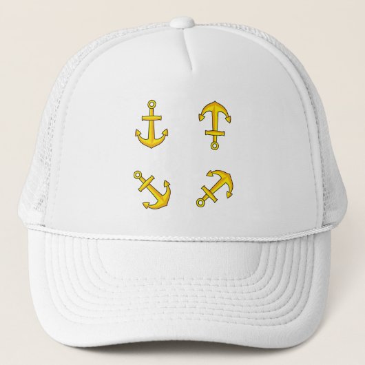 Cartoon Golden Boat Anchor Set Trucker Pet (Voorkant)