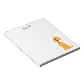 Cartoon golden Daisy Doodle Dog Notitieblok (Schuin)