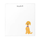 Cartoon golden Daisy Doodle Dog Notitieblok (Voorkant)