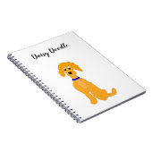 Cartoon golden Daisy Doodle Dog Notitieboek (Rechterzijde)