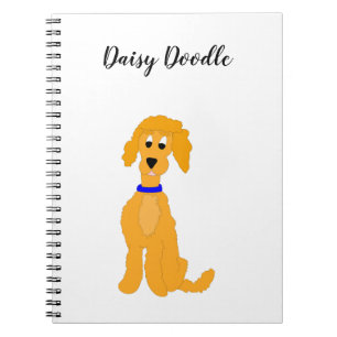 Cartoon golden Daisy Doodle Dog Notitieboek
