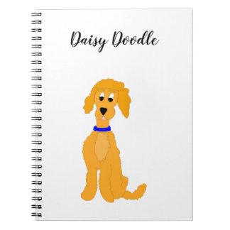 Cartoon golden Daisy Doodle Dog Notitieboek
