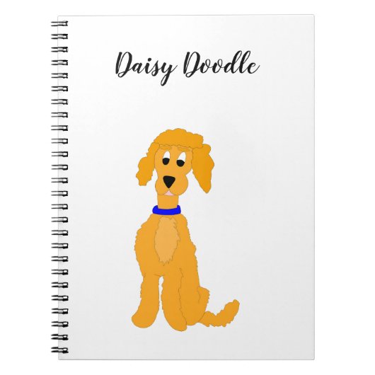 Cartoon golden Daisy Doodle Dog Notitieboek (Voorkant)