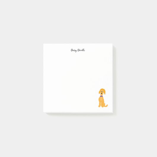 Cartoon golden Daisy Doodle Dog Post-it® Notes (Voorkant)