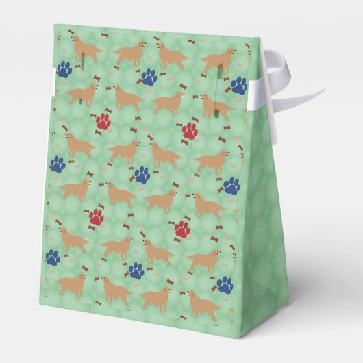 Cartoon Golden Retriever Bedankdoosjes (Achterkant)