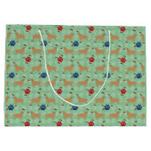 Cartoon Golden Retriever Large Cadeautasje (Achterkant)