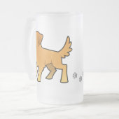 Cartoon Golden Retriever Matglas Bierpul (Voorkant links)