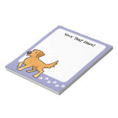 Cartoon Golden Retriever Notitieblok (Linkerzijde)