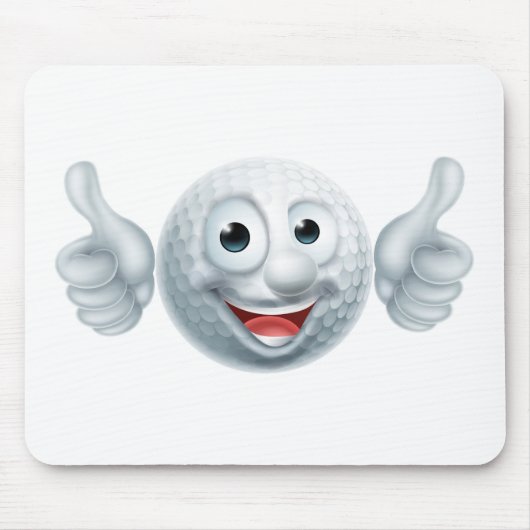Cartoon Golf Ball Character Muismat (Voorkant)