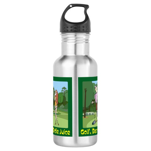 Cartoon Golf Birdie Juice Waterfles (Voorkant)