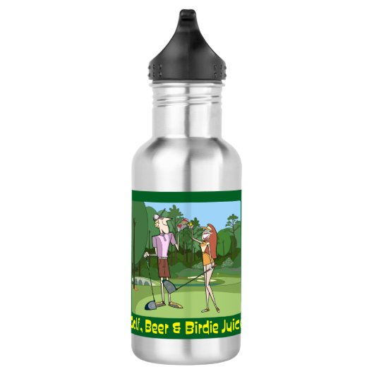 Cartoon Golf Birdie Juice Waterfles (Rechts)