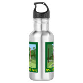 Cartoon Golf Birdie Juice Waterfles (Achterkant)